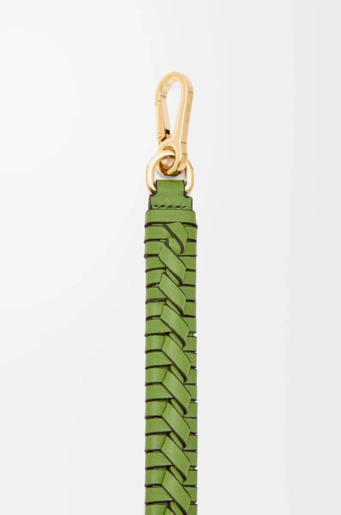 Woven spiral strap in classic calfskin Spring Green Woven spiral strap in classic calfskin Spring Green