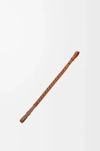 Woven spiral strap in classic calfskin Tan