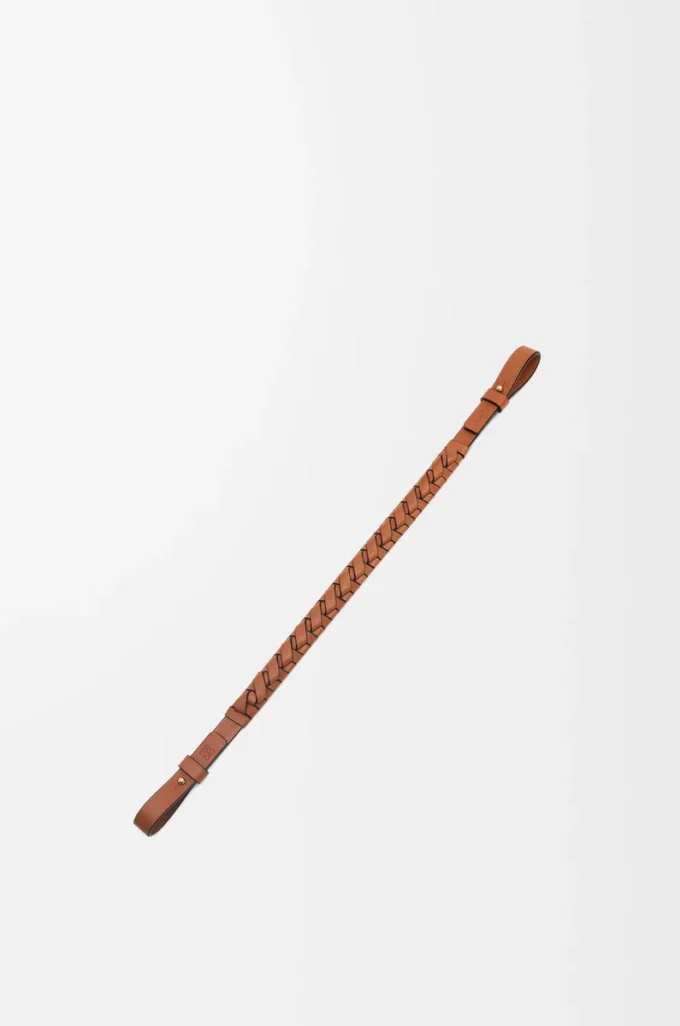 Woven spiral strap in classic calfskin Tan Woven spiral strap in classic calfskin Tan