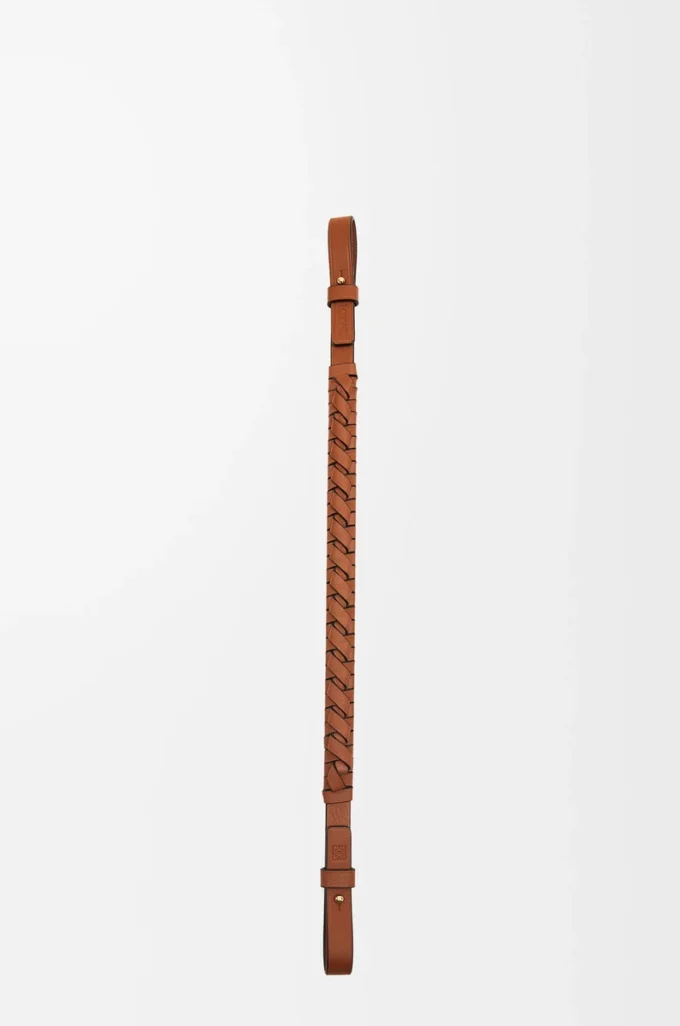 Woven spiral strap in classic calfskin Tan Woven spiral strap in classic calfskin Tan
