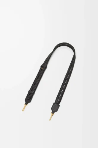 Woven strap in calfskin Black
