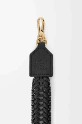 Woven strap in calfskin Black