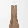 Wrap dress in cotton Beige Wrap dress in cotton Beige