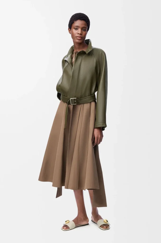 Wrap dress in cotton Beige Wrap dress in cotton Beige