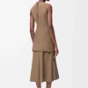 Wrap dress in cotton Beige Wrap dress in cotton Beige