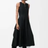 Wrap dress in cotton Black Wrap dress in cotton Black