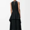 Wrap dress in cotton Black Wrap dress in cotton Black