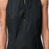 Wrap dress in cotton Black Wrap dress in cotton Black