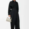 Wrap shirt in denim Black Wrap shirt in denim Black