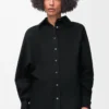 Wrap shirt in denim Black Wrap shirt in denim Black