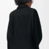 Wrap shirt in denim Black Wrap shirt in denim Black