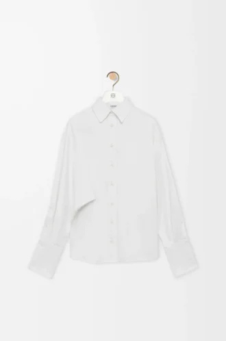 Wrap shirt in denim White