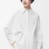 Wrap shirt in denim White Wrap shirt in denim White