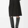 Wrap skirt in cotton and silk Black Wrap skirt in cotton and silk Black