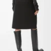 Wrap skirt in cotton and silk Black Wrap skirt in cotton and silk Black
