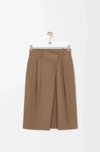 Wrap skirt in cotton Beige