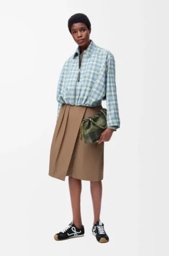 Wrap skirt in cotton Beige