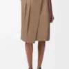 Wrap skirt in cotton Beige Wrap skirt in cotton Beige