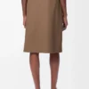 Wrap skirt in cotton Beige Wrap skirt in cotton Beige