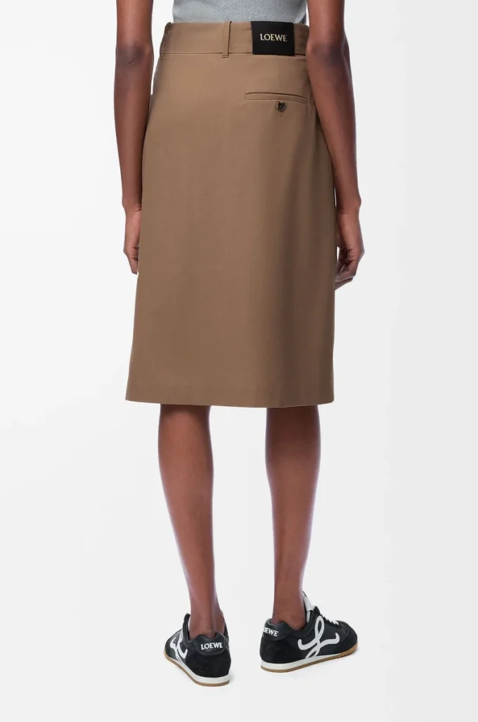 Wrap skirt in cotton Beige Wrap skirt in cotton Beige