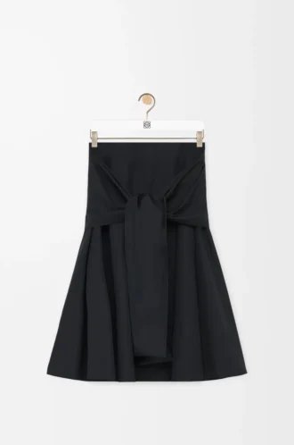 Wrap skirt in cotton Black