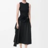 Wrap skirt in cotton Black Wrap skirt in cotton Black
