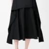 Wrap skirt in cotton Black Wrap skirt in cotton Black