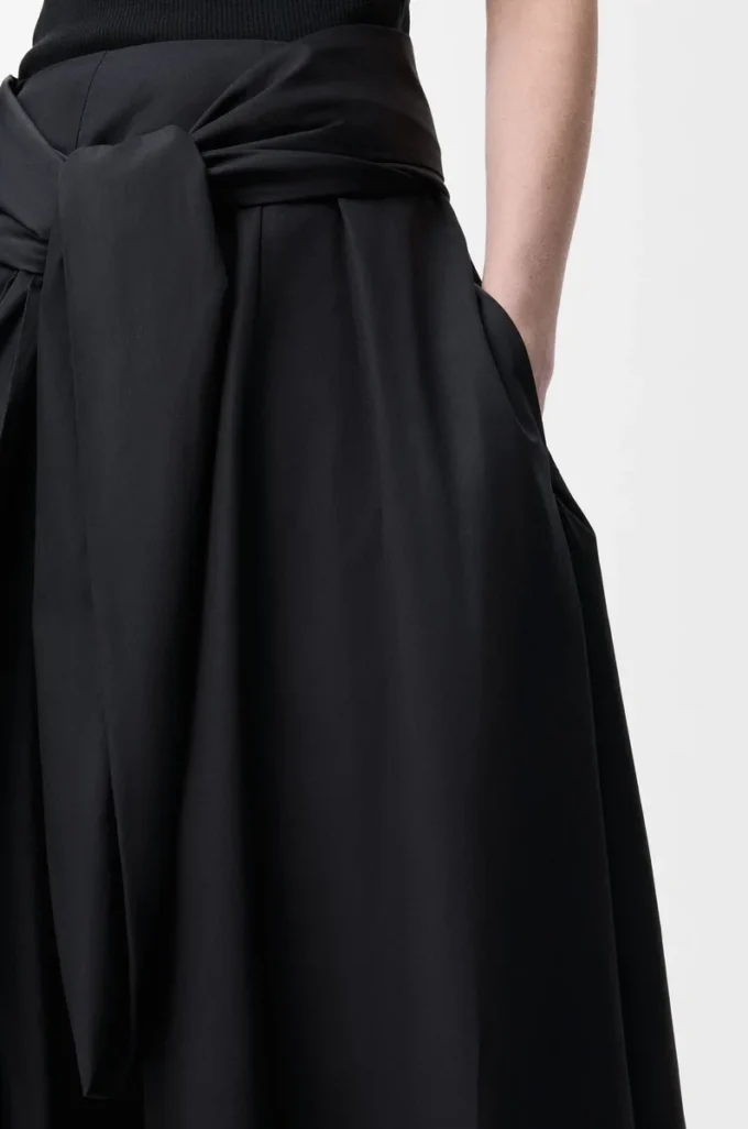 Wrap skirt in cotton Black Wrap skirt in cotton Black