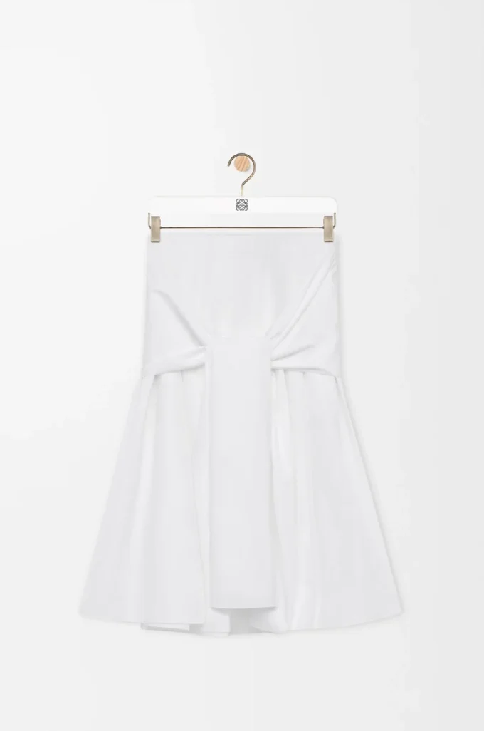 Wrap skirt in cotton White Wrap skirt in cotton White