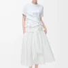 Wrap skirt in cotton White Wrap skirt in cotton White
