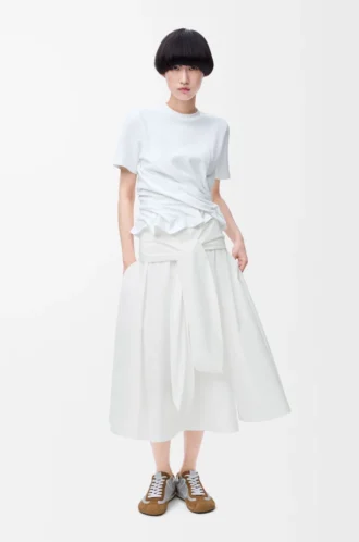 Wrap skirt in cotton White