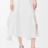 Wrap skirt in cotton White Wrap skirt in cotton White