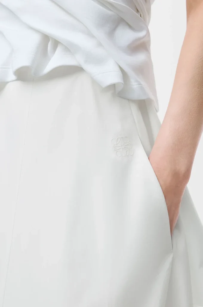 Wrap skirt in cotton White Wrap skirt in cotton White