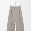 Wrap trousers in wool Light Beige Melange Wrap trousers in wool Light Beige Melange