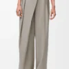 Wrap trousers in wool Light Beige Melange Wrap trousers in wool Light Beige Melange