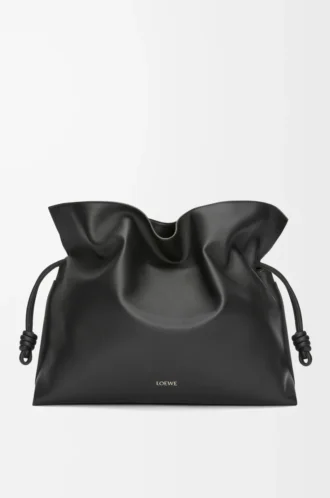 XL Flamenco clutch in nappa calfskin Black