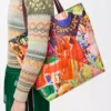 XL Puzzle Fold tote in classic calfskin Dark Burgundy/Multicolor XL Puzzle Fold tote in classic calfskin Dark Burgundy/Multicolor