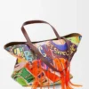 XL Puzzle Fold tote in classic calfskin Dark Burgundy/Multicolor XL Puzzle Fold tote in classic calfskin Dark Burgundy/Multicolor