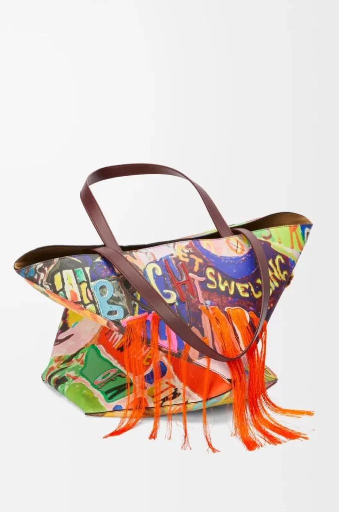 XL Puzzle Fold tote in classic calfskin Dark Burgundy/Multicolor XL Puzzle Fold tote in classic calfskin Dark Burgundy/Multicolor