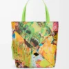 XL Puzzle Fold tote in classic calfskin Vivid Green/Multicolor XL Puzzle Fold tote in classic calfskin Vivid Green/Multicolor