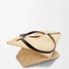 XL Puzzle Fold tote in raffia Natural/Black XL Puzzle Fold tote in raffia Natural/Black