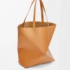 XL Puzzle Fold tote in shiny calfskin Warm Desert XL Puzzle Fold tote in shiny calfskin Warm Desert