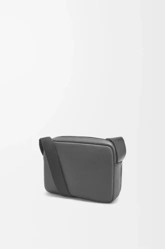 XS Military messenger bag in soft grained calfskin Anthracite