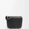 XS Military messenger bag in soft grained calfskin Black