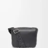 XS Military messenger bag in supple smooth calfskin and jacquard Black XS Military messenger bag in supple smooth calfskin and jacquard Black