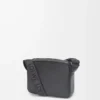 XS Military messenger bag in supple smooth calfskin and jacquard Black XS Military messenger bag in supple smooth calfskin and jacquard Black