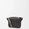 XS Military messenger bag in supple smooth calfskin and jacquard Dark Grey