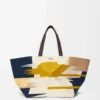 XXL Puzzle Fold tote in canvas Multicolor XXL Puzzle Fold tote in canvas Multicolor