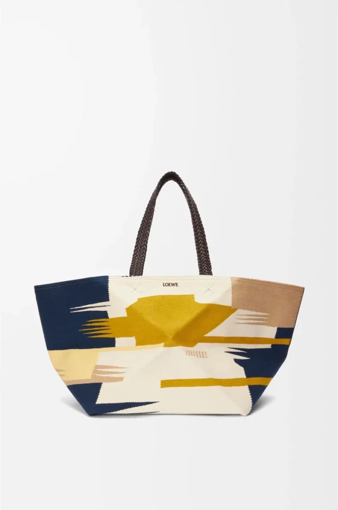 XXL Puzzle Fold tote in canvas Multicolor XXL Puzzle Fold tote in canvas Multicolor