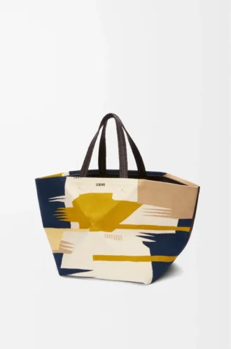 XXL Puzzle Fold tote in canvas Multicolor